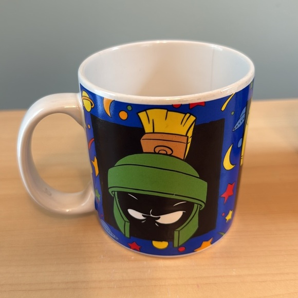 2 Vintage 1994 Warner Bros Sakura Looney Tunes Marvin the Martian Coffee Mugs - Picture 2 of 9